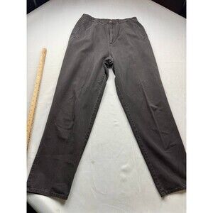 Averroe Mom Pants Women Size 16L Brown High Rise Y2K Pleated Trousers Casual